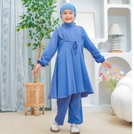 Latest Setiam Anaj Ramadhan Eid Clothing 2026 Muslim Amak Suit for Middle-aged Girls Tops and Bottom
