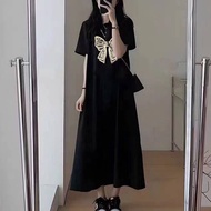 [MF] Oversized T Shirt Dress Women Cotton Streetwear Loungewear Baju Tidur Plus Size  L XL 2XL 3XL 4