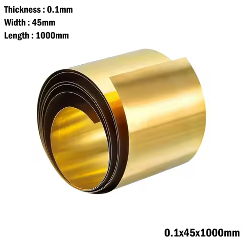 New Thick 0.1-0.5mm Brass Sheet Brass Flat Width 10-60mm Length 1000mm Brass Strip Brass Metal