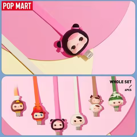 POP MART PUCKY The Feast Series - Cable Blind Box for iPhone and Type-C Blind Box Toys Guess Bag Mys