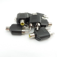 5pcs/lot RCA Female to 2 RCA Male connector AV Audio Y Splitter Plug Adapter Male to Female  SGK1