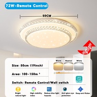 Ceiling Lighting 200W Lampu Siling Ruang Tamu Tricolor Adjustment Ceiling Lamp Remote Control Lampu 