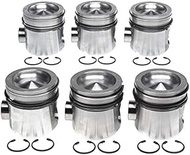 Mahle OE Cummins B 5.9L 17.1:1 CR Vin C Eng ETH Piston With Rings Set (Set of 6)