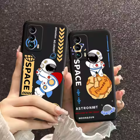 For Zenfone 9 Case for Asus Zenfone 10 Cartoon Soft Silicone TPU Astronaut Pattern Phone Case For Ze