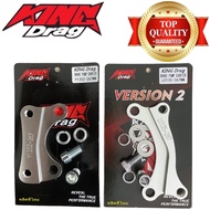 KINGDRAG LC135 267MM DISC PLATE BRACKET APIDO Y125 267MM CALIPER BRACKET DISC SILVER BRACKET DISK