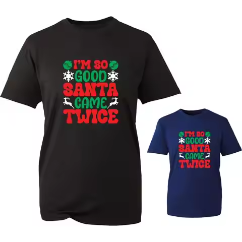 Santa Came Twice Merry Christmas Festive T Shirt Celebration Xmas Top