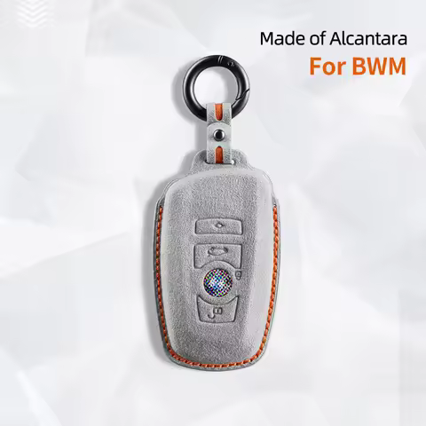 New suede Car Key protection shell For BMW 3 4 5 Series 530i 550i 320i F20 F21 F30 F31 F25 F01 F02 a