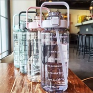 🔥 24hrs Ship Out🔥 2000ml / 2L Gradual Color Large Capacity Portable Water Bottle/Tumbler With Straw 