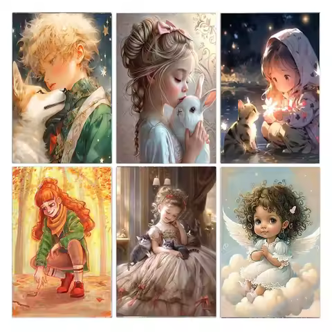 AB Diamond Painting Cartoon Characters 5D Diamond Painting, Diamond Painting Kit for Adults and Begi