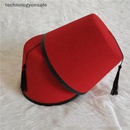 [Tech] Round Felt Fez Cap Breathable Red Color Fez Hat Moroccan Hat Cosplay sels Cap Festival Suppli