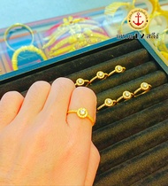 แหวนทองคำแท้ 96.5% น้ำหนัก 1.9 กรัม หรือ 1/2 สลึง (มีใบรับประกันจากร้านทองโดยตรง)