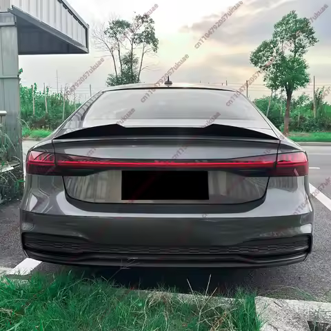 Rear Spoiler For Audi A7 S7 C8 2019-2025 Blade Style Top Tail Wing Splitter Glossy Black Exterior Ca