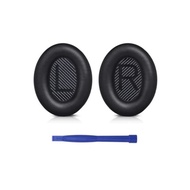 Palopalo Earpads Ear Cushions Replacement for Bose Quiet Comfort 35 &amp; 35ii (QC35 &amp; QC35ii) Supported Headphones Headphone Pads Sound Isolation Soft Leather (Black)