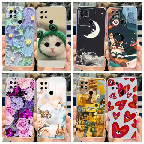 For Xiaomi Redmi 10C Case Redmi 10A Colorful Painted Cover Soft Silicone Phone Case For Xiaomi Redmi