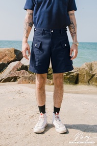 Simple&Raw - กางเกง SK854 Monkey Shorts (Navy)