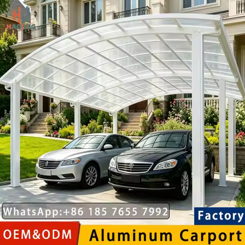 Customized Aluminum Carport 2 Car 6x3 4x3 White Garden Outdoor Metal Car Port Shed Garage Shelter Vi