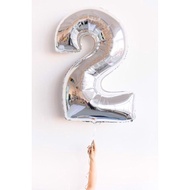 Silver number ball 70cm bso08