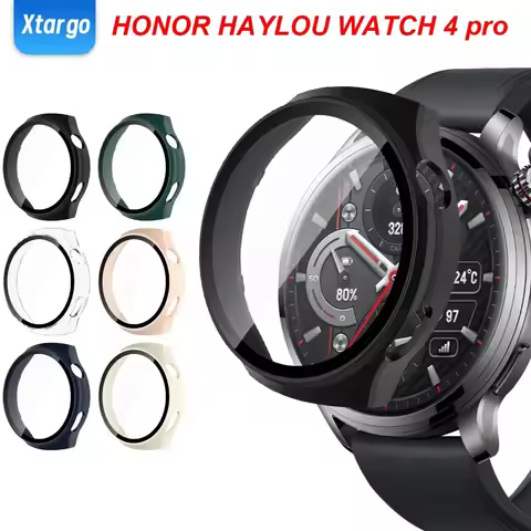 PC Case+Tempered Glass for Huawei Watch 4 Pro Smartwatch Full Screen Protector Case Shockproof Bumpe