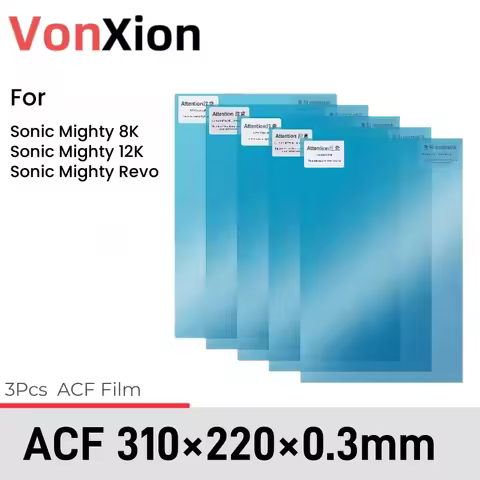 Vonxion 3Pcs ACF Release Film 310x220x0.3mm For Phrozen Sonic Mighty 8K 12 Revo LCD SLA DLP UV Resin