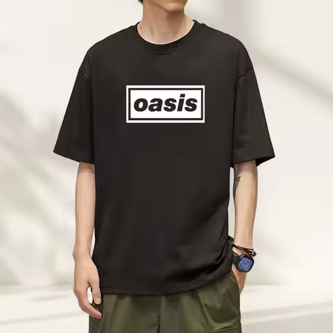 T-shirt À Manches Courtes Du Groupe Oasis David Bowie Groupe De Rock Périphérique Vêtements Américai