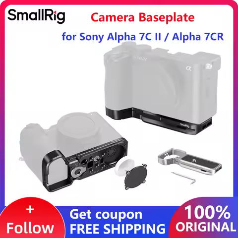 SmallRig Camera BasePlate A7C II Mount Plate with Airtag Slot for Sony Alpha 7C II/Alpha 7CR with Ar