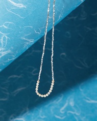 Vetiver Pearl Silver of pastel akoya pearl necklace สร้อยคอมุกแท้ มุกอะโกย่า สีพาสเทล งานฝีมือ ตัวเร