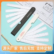 Keling Foldable Ruler Fan Shape Scale Multifunctional Clothing Measuring Ruler Handle Type Drawing R