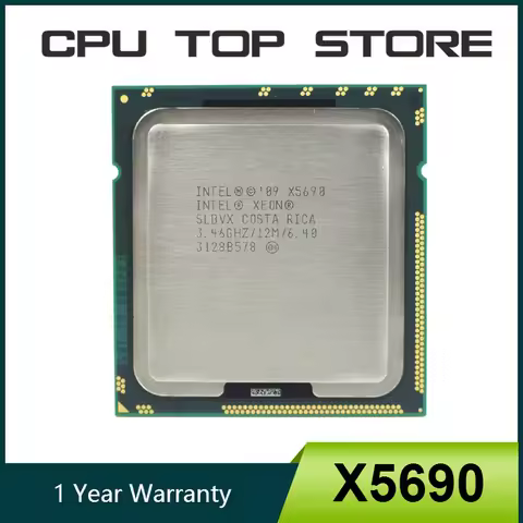 Intel Xeon X5690 3.4GHz 6-Core 12-Thread CPU 130W LGA 1366 Processor