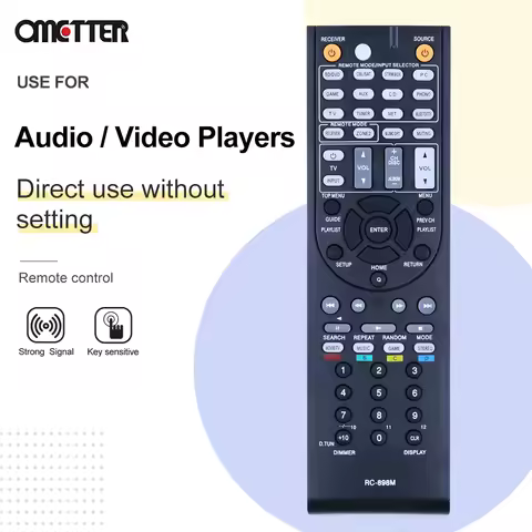 RC-898M For Onkyo Parts AV Receiver Remote Control TX-NR545 TX-NR646 TX-NR747 RC898M TX‑NR5008 TX‑NR