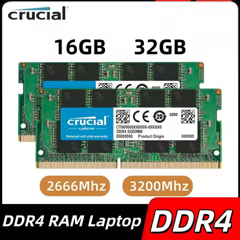 Original Crucial DDR4 RAM 16GB 32GB 3200Mhz Laptop RAM DDR4 Memory SODIMM For Intel&AMD