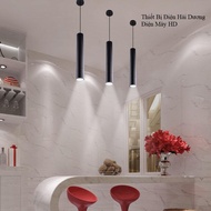 CD-204A tube ceiling pendant light, 30cm long, 3cm 6cm diameter (Black/White) - Aluminum heatsink bo