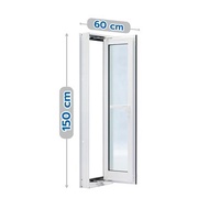 หน้าต่างบานเปิด อะลูมิเนียม มุ้ง SANKYOALUMI J-TRUST 60X150 ซม. สีขาว
