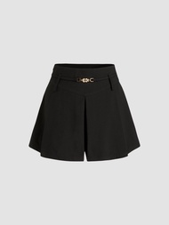 Cider Pleated Shorts With Belt