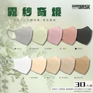 183口罩醫材 丰荷（荷康）成人3D立體醫用口罩 醫療口罩 霧紗奇境 無鼻壓條設計小顏款，30入盒裝，台灣製造