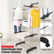 GANTUNGAN 4-Tier Clothes and Shoe Hanger with Wheels | A2401 TMK88