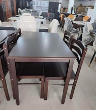 Brand new 4 seaters dining table set with top glass