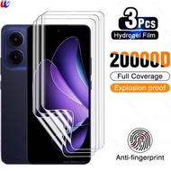 ฟิล์มไฮโดรเจลนุ่ม999D 3ชิ้นปกป้องหน้าจอสำหรับ Oppo Reno13 Pro 5G ฟิล์มป้องกันไม่ใช่กระจกบน Opo Reno