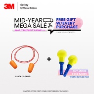 3M™ 1110 Soft Foam Corded Earplugs SNR 35 dB Travel (10 Pairs/Packet) EP_ PSD_