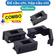 (20 Pieces) Fuse base, 5x20mm tube fuse box