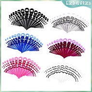 [lzdhuiz3] 50pcs Stretching Kit Ear Taper Plugs 14G-00G Ear Tunnels Set Mixed Size