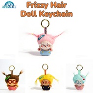 OPENMALL Mini Long Fried Hair Plush Doll Keychain Cute Ugly Style Bag Pendant Backpack Hanging Decor