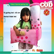 BONEKA BANtal guling led satu set 2 IN 1MOTIF ANAK PEREMPUAN TERBARU