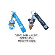 GANTUNGAN DORAEMON KEYCHAIN MICKEY MOUSE KEYCHAIN/ MICKEY MOUSE KEYCHAIN TOY/ DORAEMON KEYCHAIN DORA