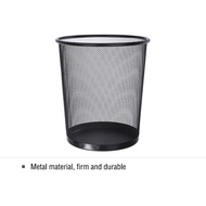 Round Metal Wire Mesh Trash Can Wastebaskets Waste Basket Open Top Paper Basket Garbage Basket