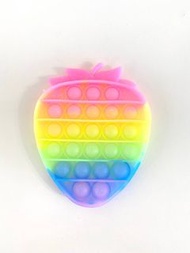 士多啤梨Pop It Push Pop Fidget 減解紓壓抗焦慮專注力親子指尖舒壓益智手指泡泡玩具 Strawberry Fidget Pop It Push Pop Bubbles
