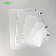 ELMER Notebook Divider Matte 2Pcs Board Page A5 A6 A7 B5 A4 Inner Paper Agenda Planner Separator