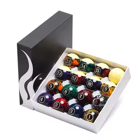 Custom Logo Chinese Style Ink Wash Texture 57.2mm Phenolic Billiard Balls Set For Sale