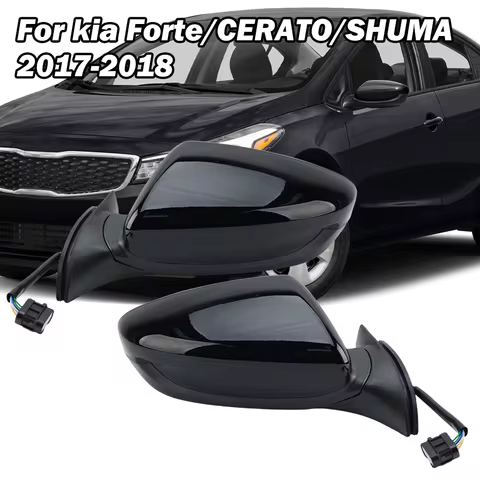 5 Pins Rearview Mirror Assembly For KIA FORTE CERATO SHUMA 2017-2018 Black Manual Folding Wing Door 