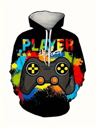2025 New ใหม่เกมController 3Dพิมพ์ชายHoodiesลําลองHarajuku Hip Popเสื้อกันหนาวแฟชั่นStreetwearบุคลิก