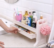 2層浴室置物架-拉屜(標準$128/ 加高$148)(T0379).置物架落地浴室收納架洗手間廁所洗漱台化妝品收納盒